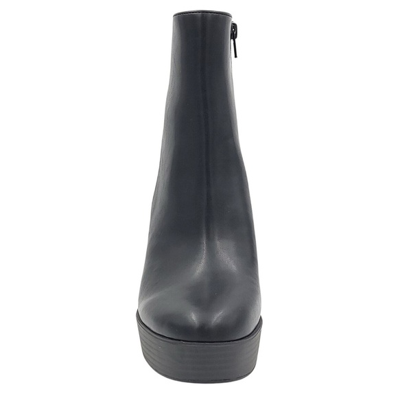 Alfani Galsuenda Platform Black Smooth Heeled Ankle Boots Sz 6.5 BNWB - Picture 5 of 9